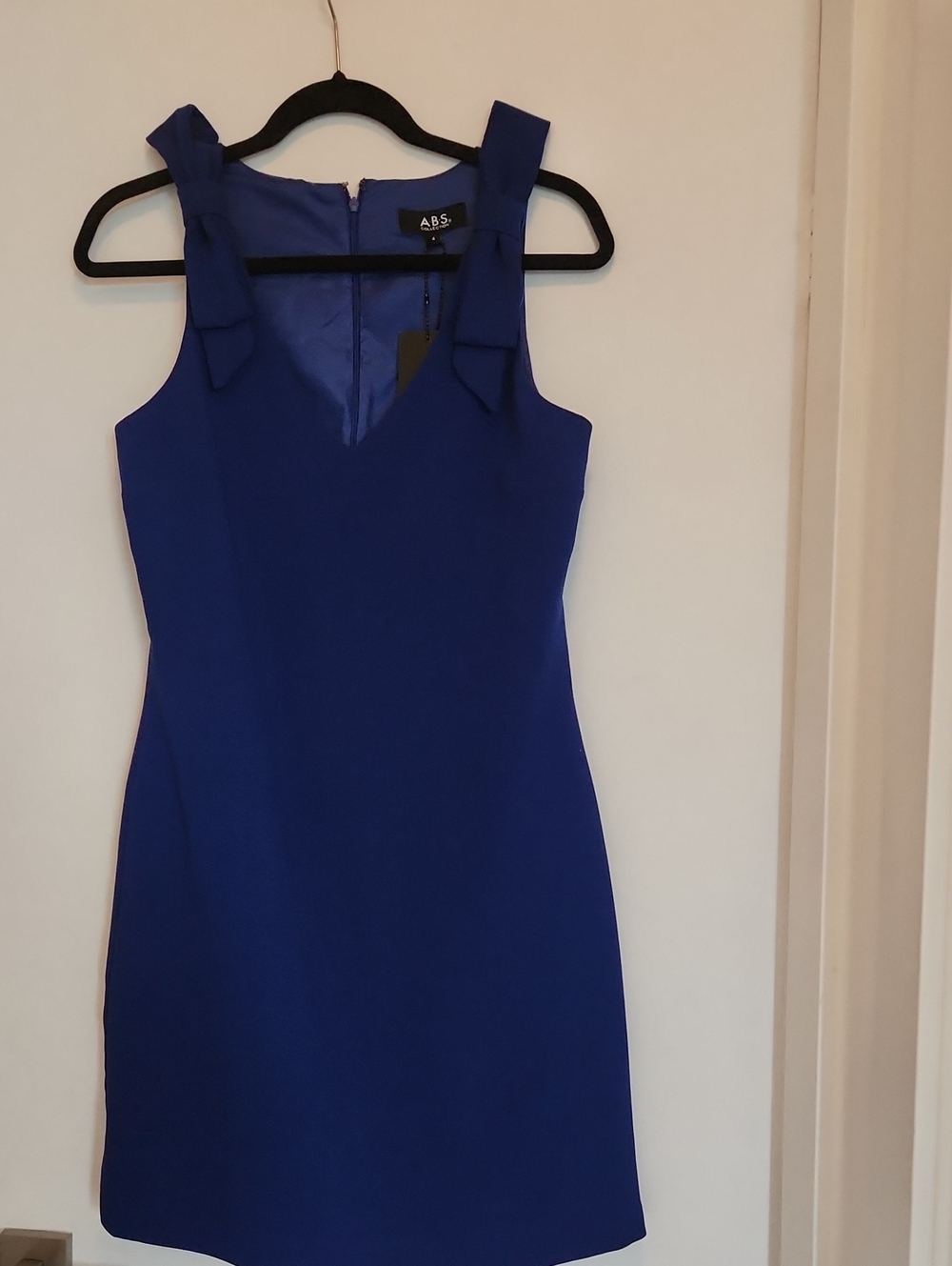 by Allen Schwartz Royal Blue Bow-Shoulder Sheath Dress